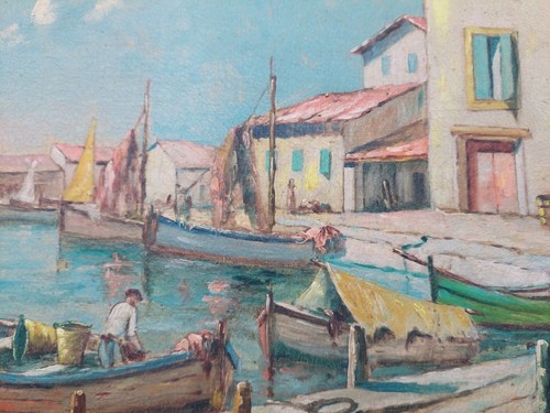 Tableau ancien cote azur - tableau,