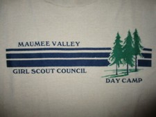 vtg 1980s MAUMEE VALLEY GIRL SCOUT COUNCIL T SHIRT Ohio Tree Softest Velva Sheen