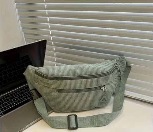 Sac banane velour côtelé - velour,