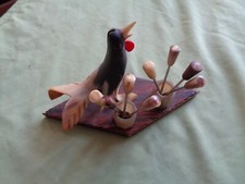 Ancien OISEAU en CORNE sur