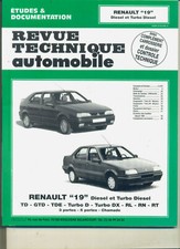 REVUE TECHNIQUE AUTOMOBILE RTA~ RENAULT 19 Diesel Turbo Diesel Fevrier 1994 ©TBC