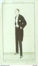 Gravure Costume Parisien 1912 #  2 Boutet de Monvel Bernard (eau forte) Habit