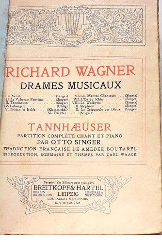 Livre ancien wagner - livre,