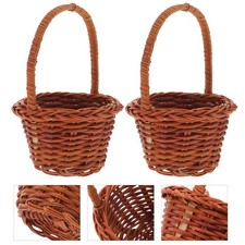 2 Pcs Mini Panier Osier