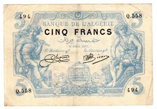   Algeria Algerie Billet 5
