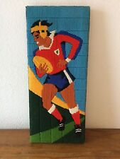 Tableau VINTAGE  canevas poulbot footballeur  kitch
