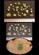 Lot N9 de Grenat Démantoide 25ct/5g minéraux / lithothérapie /Madagascar/ Garnet