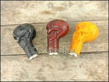 Lot De 3 Canes Vintage Avec Poignée En Tête De Crâne