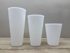 3 Verres blancs plastiques Mcdonald's - Macdo - Mcdo 