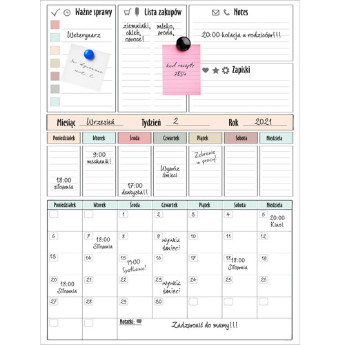 Planificateur autocollant