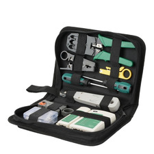 Kit Outil Réseau RJ45 RJ11 Testeur Câble LAN Pince Sertissage Sacoche Pro