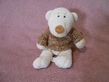 Doudou peluche ours écru pull