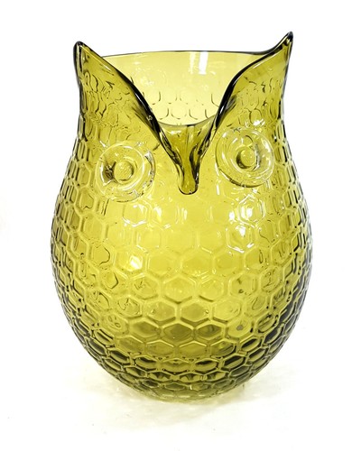 Vintage art glass - glass, owl