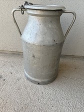 (n2) ANCIEN GRAND BIDON A LAIT  DE MARQUE EN ALU  DÉCORATIF LOFT CHALET