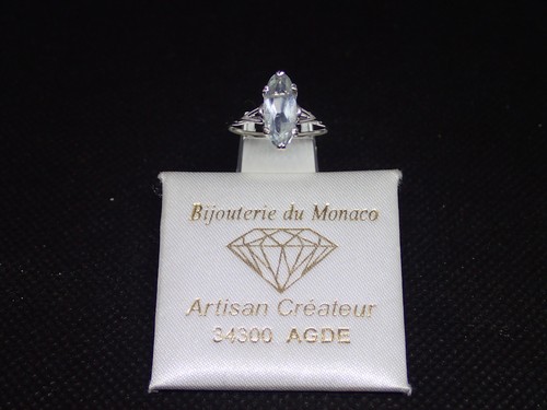 Bague blanc 750 ème - bague, or