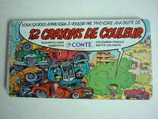 BENOIT BRISEFER  /  RARE BOITE   DE  12 CRAYONS  DE COULEUR  CONTE   EN METAL