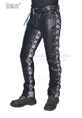 Jean lacets cuir de - lacets,