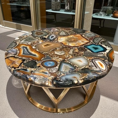 Agate coffee table geode - agate,