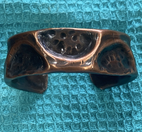 Hand forged copper cuff - hand-forged,