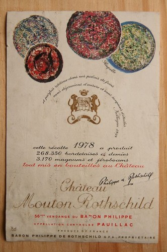 étiquette mouton rothschild - mouton,
