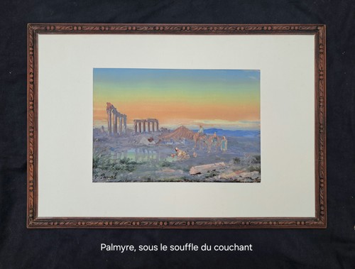 Tableau orientaliste gouache - orientaliste,