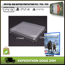 ✅ BOITIER PROTECTION CRYSTAL BOX SONY PLAYSTATION PS3 / PS4 / PS5  0.3MM NEUF