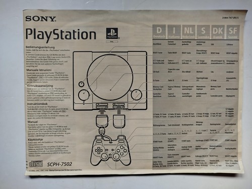 Notice console sony - notice,
