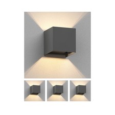 4x Applique murale CUBEL pour l'extérieur IP65 up/downlight anthracite mat