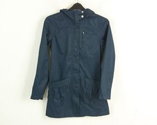 Veste Parka Martina Elvine Femme Manteau Bleu Marine Coton Imperméable À Capuche