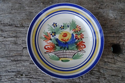 Assiette panier fleuri sud - assiette,