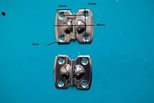 Vintage Lot de 2 Angle Coude Fermeture Valise Ancienne Alliage Chrome 70' France