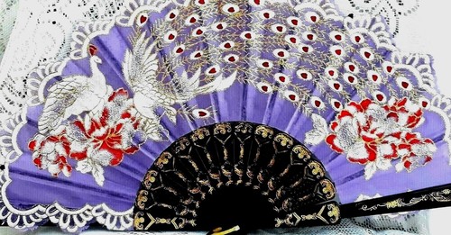 Eventail bonheur tissu - eventail,