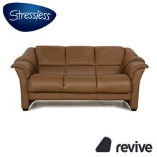 Stressless Oslo Cuir Canapé Trois Places Marron Taupe