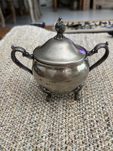 Sucrier metal argente avant - sucrier,