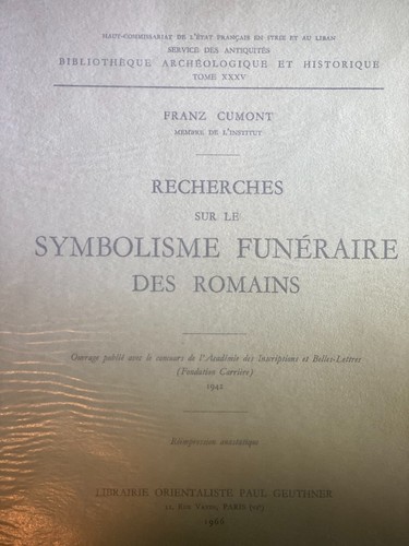Cumont franz recherches sur - cumont,