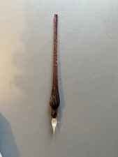 calligraphie stylus plume en verre,  vintage écriture dessin violet