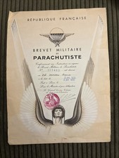 Brevet Militaire De Parachutiste De La République Française 1970