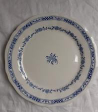 Assiette plate ancienne en faïence de Gien décor floral vieux Rouen D. 26,2 cm