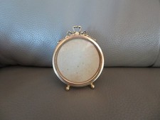 cadre photo rond en laiton et