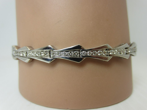Bracelet tennis blanc - or,