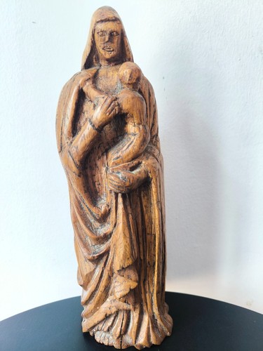 Sculpture vierge enfant - sculpture, à