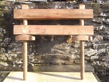 ?? ANCIEN GRANDE PRESSE A VIS RELIER BOIS ART POPULAIRE OUTIL DE MÉTIER 18 éme