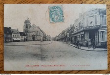 Aix en Othe - Place et Rue Notre Dame - Café de l'Hotel de ville, Restaurant E.