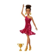 Barbie - Poupée Danseuse de Salon et Accessoires - Brune avec trophée - Barbie -
