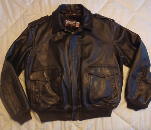 Vtg schott dark - schott, brown
