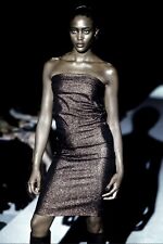 Robe tube en lurex métallisé GUCCI by TOM FORD vintage 1997 Naomi Campbell IT...