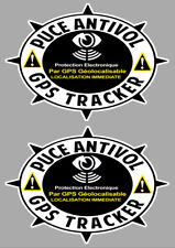 2 X STICKER ANTIVOL PUCE ALARME PROTECTION GPS TRACKER 4cm STICKER VL009