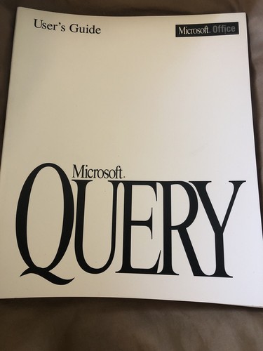 Vintage 1994 microsoft query - microsoft,