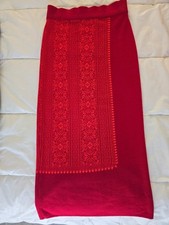 Jupe  droite longue en laine