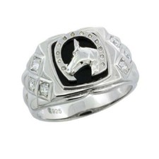 Argent Sterling Homme Onyx
